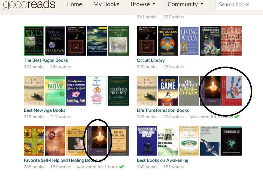 Best Life Transformation and Favorite Self-Help books lists at Goodreads as voted by readers with Mindful Being towards Mindful Living Course and Conscious Parenting by Nataša Pantović Nuit