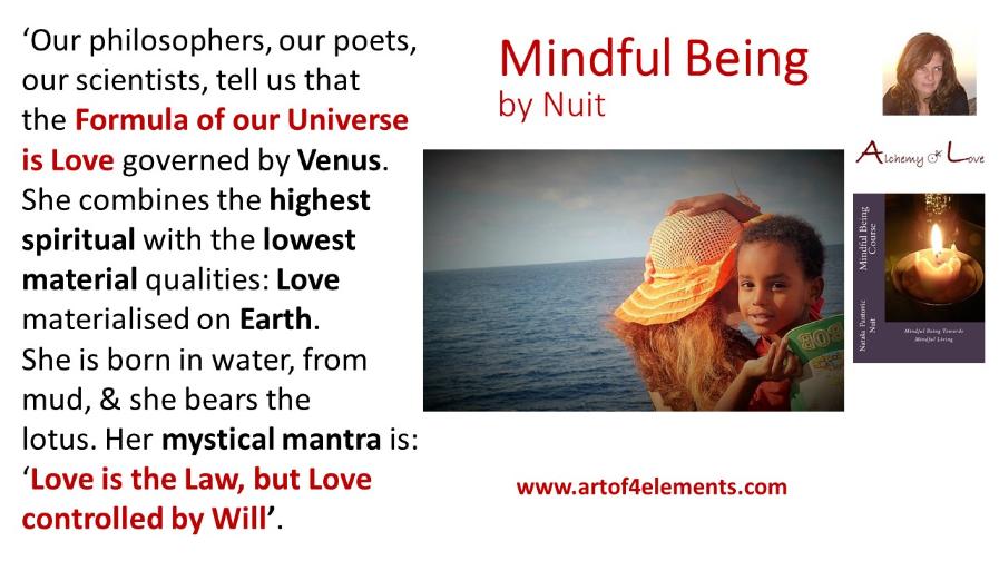 Mindful Being quote by Nuit about conscious relationships and unconditional love, module 7